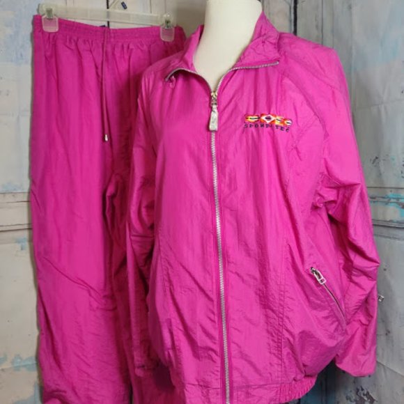 Vintage Pants - VINTAGE Catalina Sport Tec Pink Track/Jogger Set